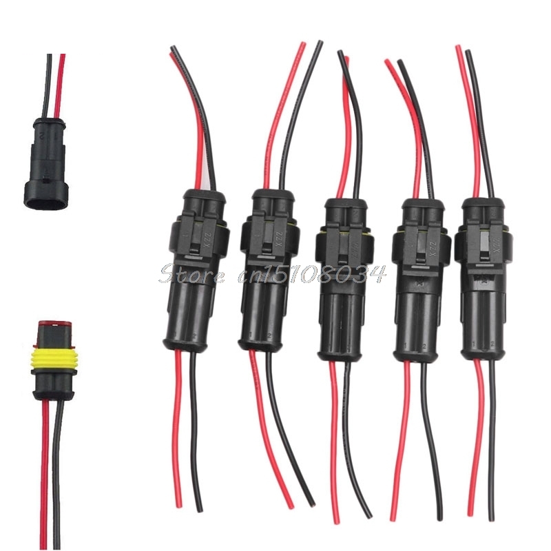 5 ŰƮ 2   ڵ  Ŀ PlugWire AWG ؾ  S018Y/5 Kit 2 Pin Way Car Electrical Connector PlugWire AWG Marine Waterproof S018Y